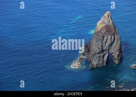 Ponta dos Rosais, île de Sao Jorge, Açores Banque D'Images