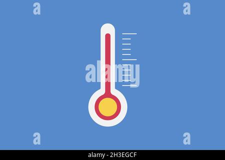 Symbole de thermomètre plat Illustration de Vecteur