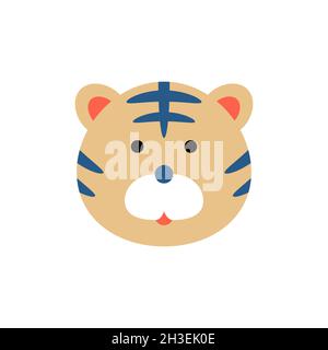 Symbole tigre design simple Illustration de Vecteur