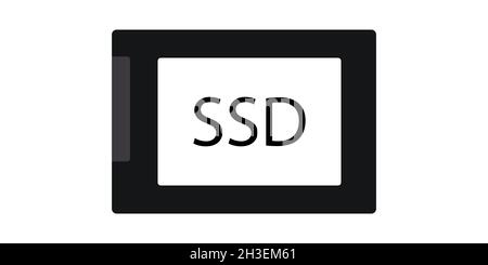 Symbole d'icône SSD conception simple Illustration de Vecteur