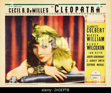CLAUDETTE COLBERT à CLEOPATRA (1934), dirigée par CECIL B DEMILLE.Crédit : PHOTOS / Album PARAMOUNT Banque D'Images
