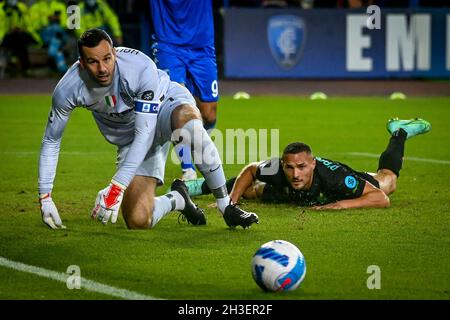 Stade Carlo Castellani, Empoli, Italie, 27 octobre 2021,Possibilité de marquer des points pour Empoli pendant Empoli FC vs Inter - FC Internazionale - Italien SO Banque D'Images