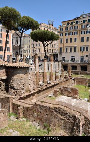 Italie, Rome, zone Sacra de Largo di Torre Argentina, temple de Juturna (3e siècle av. J.-C.) Banque D'Images