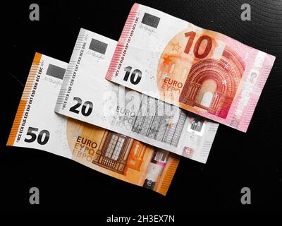 Drei Banknoten Banque D'Images