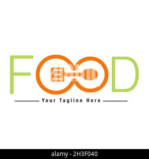 Logo et étiquette de repas frais. Illustration de Vecteur