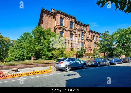 2201 Green Street, Bergdoll Mansion, alias Kemble Residence, dans le quartier historique Spring Garden de Philadelphie. Banque D'Images