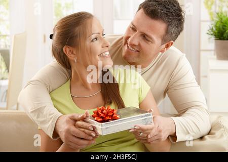 Couple en riant Banque D'Images