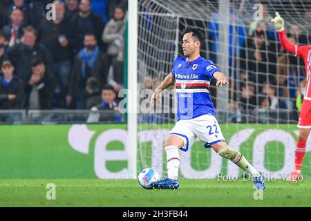 Genova, Italie.27 octobre 2021.MAYA YOSHIDA (Sampdoria) pendant UC Sampdoria vs Atalanta BC, italie football série A match à Genova, Italie, octobre 27 2021 crédit: Independent photo Agency/Alamy Live News Banque D'Images