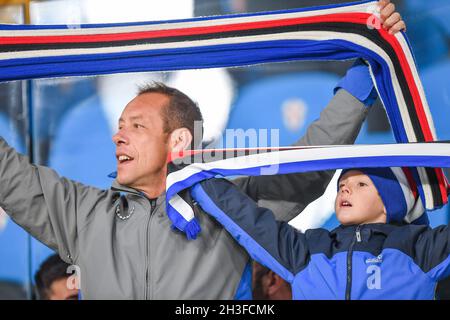 Genova, Italie.27 octobre 2021. Supporters Sampdoria pendant UC Sampdoria vs Atalanta BC, italian soccer série A match à Genova, Italie, octobre 27 2021 crédit: Independent photo Agency/Alay Live News Banque D'Images