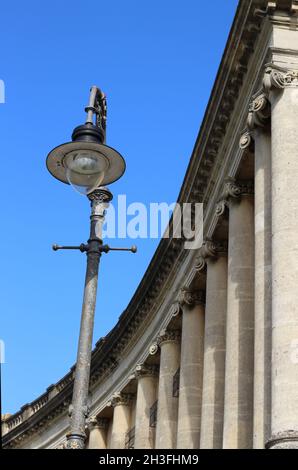 Gros plan sur le Royal Crescent à Bath, le chef-d'œuvre géorgien conçu par l'architecte John Wood le plus jeune Banque D'Images