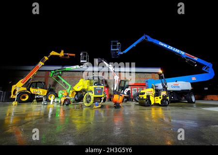 CW Plant Hire Depot sur Armley Road à Leeds, West Yorkshire, Royaume-Uni Banque D'Images