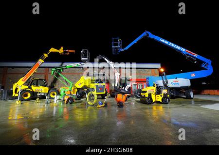 CW Plant Hire Depot sur Armley Road à Leeds, West Yorkshire, Royaume-Uni Banque D'Images