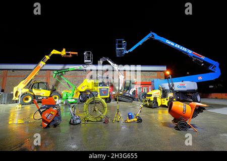 CW Plant Hire Depot sur Armley Road à Leeds, West Yorkshire, Royaume-Uni Banque D'Images