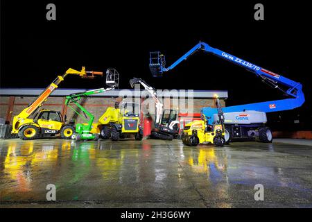 CW Plant Hire Depot sur Armley Road à Leeds, West Yorkshire, Royaume-Uni Banque D'Images