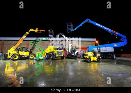 CW Plant Hire Depot sur Armley Road à Leeds, West Yorkshire, Royaume-Uni Banque D'Images