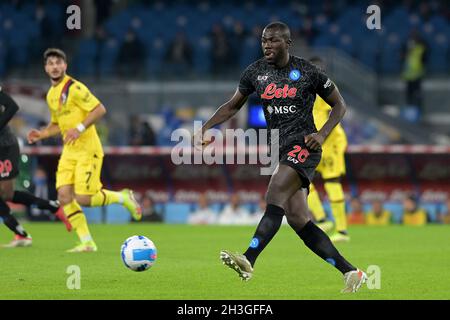 Napels, Italie.28 octobre 2021.NAPELS, ITALIE - OCTOBRE 28: Kalidou Koulibaly de SSC Napoli pendant la série Un match entre SSC Napoli et le FC de Bologne au Stadio Diego Armando Maradona le 28 octobre 2021 à Napels, Italie (photo de Ciro Santangelo/Orange Pictures) crédit: Orange pics/Alay BV Live News Banque D'Images