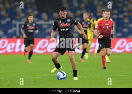 Napels, Italie.28 octobre 2021.NAPELS, ITALIE - OCTOBRE 28: Hirving Lozano de SSC Napoli pendant la série Un match entre SSC Napoli et le FC de Bologne au Stadio Diego Armando Maradona le 28 octobre 2021 à Napels, Italie (photo de Ciro Santangelo/Orange Pictures) crédit: Orange pics BV/Alay Live News Banque D'Images