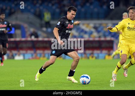 Napels, Italie.28 octobre 2021.NAPELS, ITALIE - OCTOBRE 28: Hirving Lozano de SSC Napoli pendant la série Un match entre SSC Napoli et le FC de Bologne au Stadio Diego Armando Maradona le 28 octobre 2021 à Napels, Italie (photo de Ciro Santangelo/Orange Pictures) crédit: Orange pics BV/Alay Live News Banque D'Images