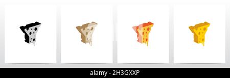 Lettre bloc fromage logo DesignY Illustration de Vecteur
