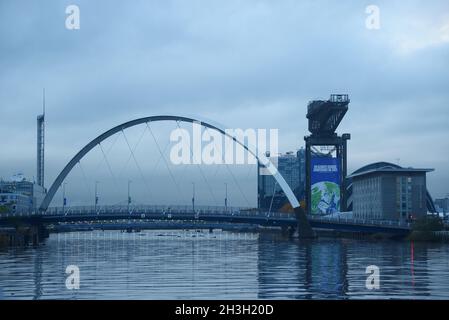 Glasgow COP 26 campus des Nations Unies sur les changements climatiques Banque D'Images