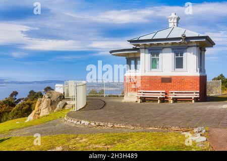 Cette station de signalisation au-dessus de Hobart a été construite en 1811 pour la communication de signaux entre Mount Nelson et Port Arthur - Hobart, Tasmanie, Australie Banque D'Images