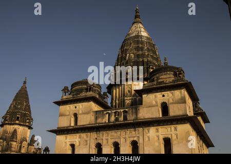 Chhatris à Orcha.Madhya Pradesh, Inde Banque D'Images