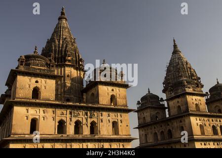 Chhatris à Orcha.Madhya Pradesh, Inde Banque D'Images