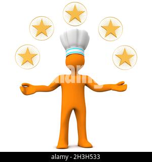 Mannequin de chef cinq étoiles Banque D'Images