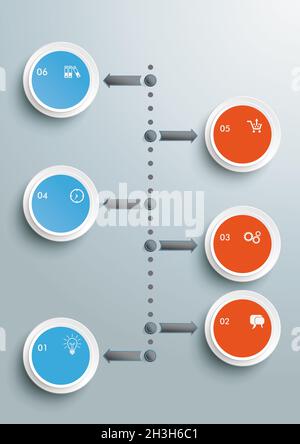 Cercles Chronologie Piad infographique Banque D'Images