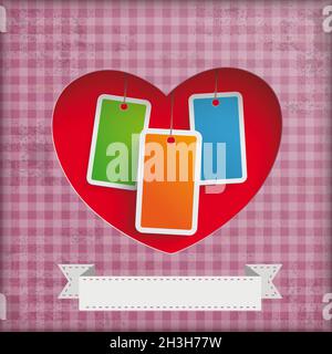 Vintage Mothersday autocollants de prix fond Piad Banque D'Images