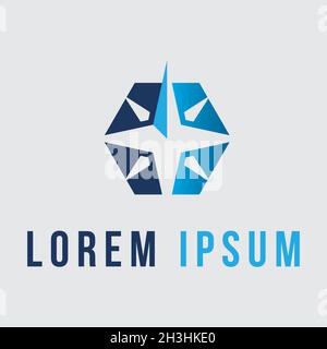 Illustration design aiguille de compas isolée sur fond blanc.Illustration vectorielle EPS.8 EPS.10 Illustration de Vecteur