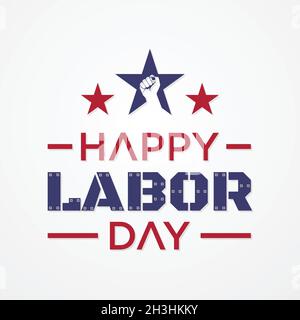 Bonne lettre de la fête du travail pour la conception des éléments.Illustration vectorielle EPS.8 EPS.10 Illustration de Vecteur