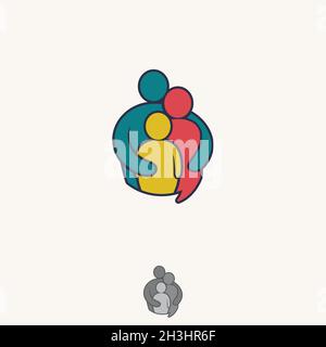 Vecteur coloré abstrait personnes icône symbole ampoule parler.Les gens en forme abstraite.Illustration vectorielle EPS.8 EPS.10 Illustration de Vecteur