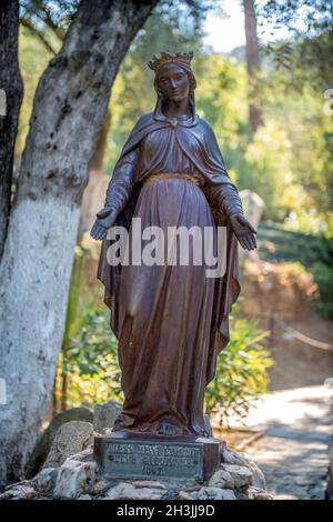 Statue de la Vierge Marie à Éphèse, devant sa maison Banque D'Images