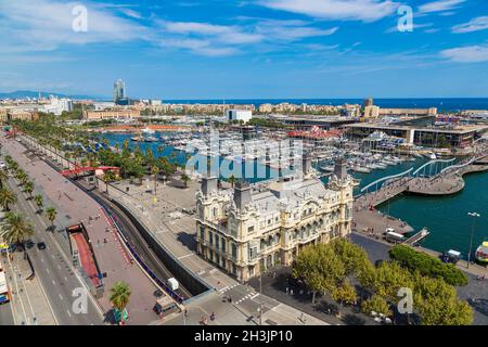 Port Vell à Barcelone, Espagne Banque D'Images