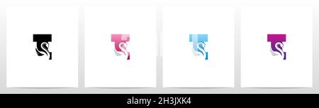 Design du logo Swan on Letter I Illustration de Vecteur