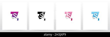 Logo Swan on Letter Design Z Illustration de Vecteur