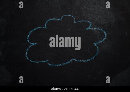 Nuage sur tableau noir Banque D'Images