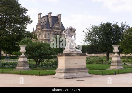 Paris, France.Tôt le matin au jardin des Tuileries Banque D'Images