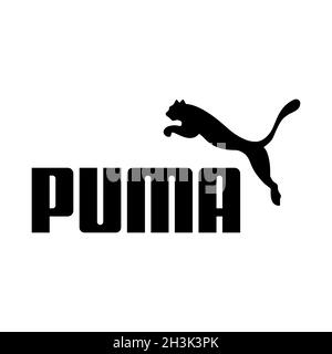 Logo de la marque Puma sport Clothing.Image éditoriale.VINITSIA, UKRAINE.23 JUIN 2021 Illustration de Vecteur