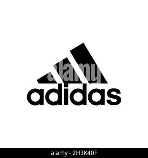 Logo de la marque Adidas sport habits.Image éditoriale.VINITSIA, UKRAINE.23 JUIN 2021. Illustration de Vecteur