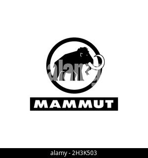 Logo de la marque Mammut Outdoor sport Clothing.Image éditoriale.VINITSIA, UKRAINE.23 JUIN 2021 Illustration de Vecteur