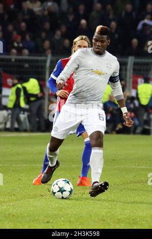 Football CL: 5 sept., FC Bâle contre Manchester United Banque D'Images