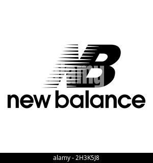 Nouveau logo de marque de vêtements sport balance.Image éditoriale.VINITSIA, UKRAINE.23 JUIN 2021 Illustration de Vecteur