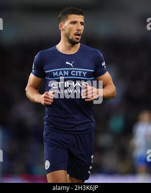 23 octobre 2021 - Brighton v Manchester City - Premier League - Amex Stadium Ruben Dias de Manchester City pendant le match au stade Amex Pictur Banque D'Images