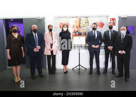 Tudela, Espagne.29 octobre 2021.Reine espagnole Letizia Ortiz lors de l'inaguration de l'édition 21 du Festival du film Opera Prima à Tudela, Pampelune, le vendredi 29 octobre 2021.Credit: CORMON PRESSE/Alamy Live News Banque D'Images