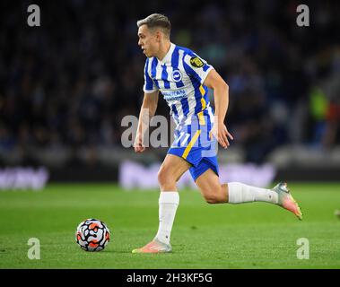 23 octobre 2021 - Brighton v Manchester City - Premier League - Amex Stadium Leandro Trossard de Brighton pendant le match au stade Amex.Pictur Banque D'Images