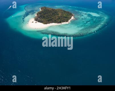 Vue aérienne de la magnifique île Bamboo en Thaïlande Banque D'Images