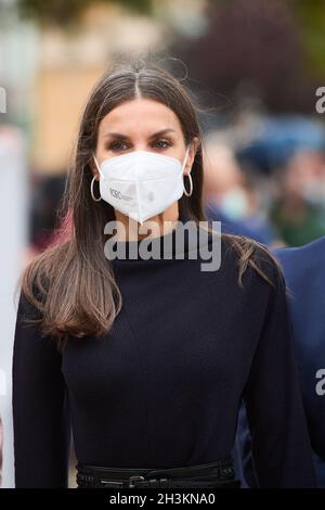 Tudela, Navarre, Espagne.29 octobre 2021.LA REINE LETIZIA d'Espagne assiste à la 21e édition du 'Festival de Cine Opera Prima Cuidad de Tudela au Moncayo Cinema à Tudela, en Espagne.(Image du crédit: © Jack Abuin/ZUMA Press Wire) Banque D'Images