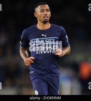 Gabriel Jesus de Manchester City pendant le match au stade Amex de Brighton.Image : Mark pain / Alamy Banque D'Images